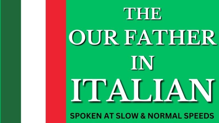 The Our Father Prayer Translated: Italian Language Edition