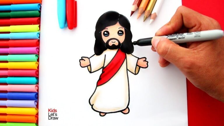Colorful Resurrection of Jesus Drawing: A Symbol of Hope
