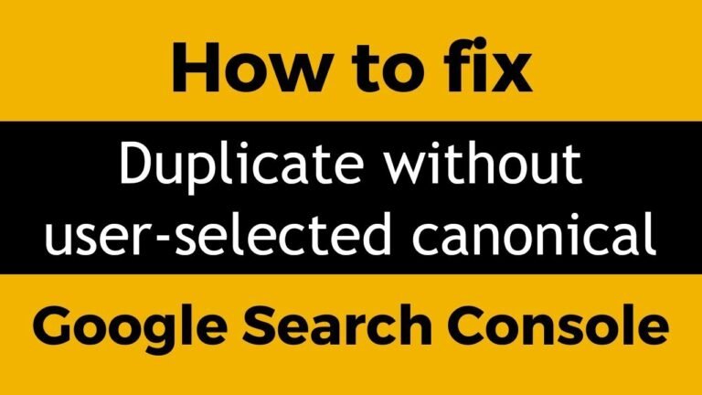 Duplicate Page Not Indexed: Need User-Selected Canonical