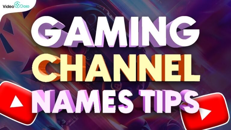 Top 10 Game YouTube Channel Names for Success