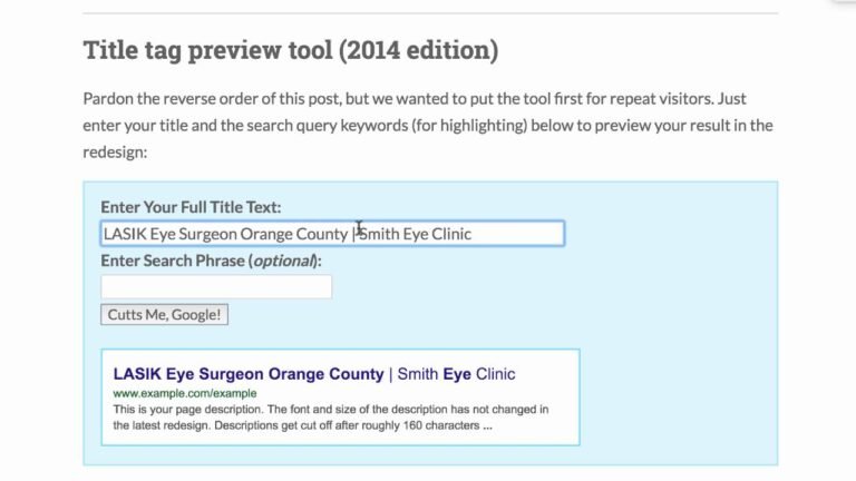 Maximize SEO Impact with Title Tag Preview Tool