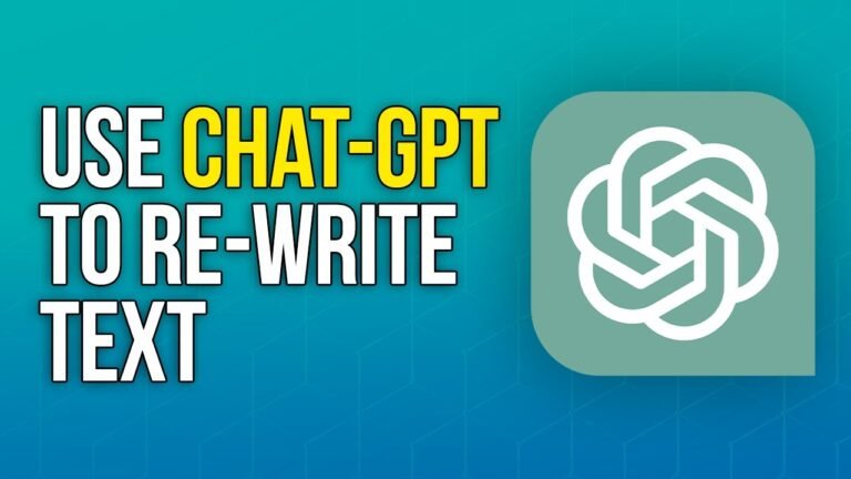 ChatGPT: Revolutionizing Text Rewriting