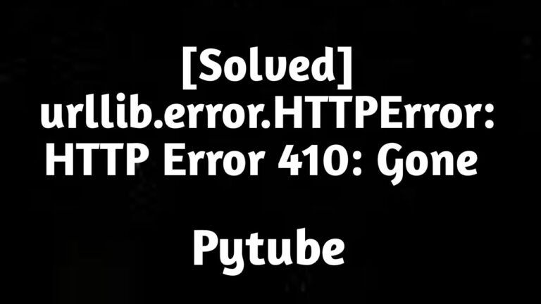 Understanding urllib.error.httperror: HTTP Error 410: Gone