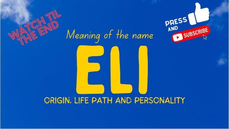 Understanding the Meaning of Eli