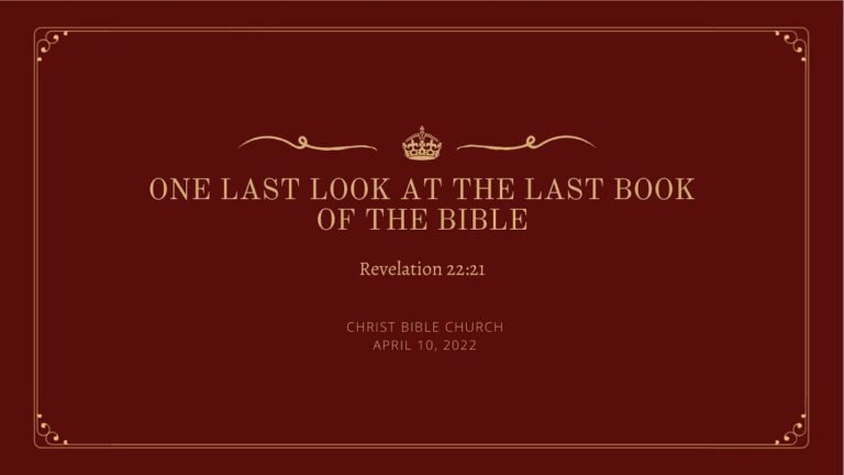 Understanding the Last Book in the Bible