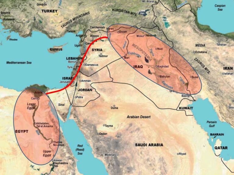 Exploring the Bible: A Comprehensive Map of the Middle East