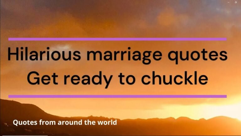 Humorous Quotes About Marriage