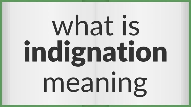 Understanding the Definition of Indignation