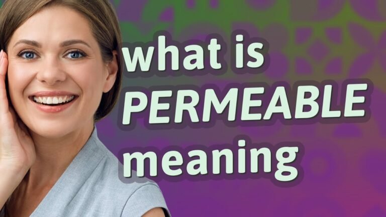 Understanding the Meaning of Permeable