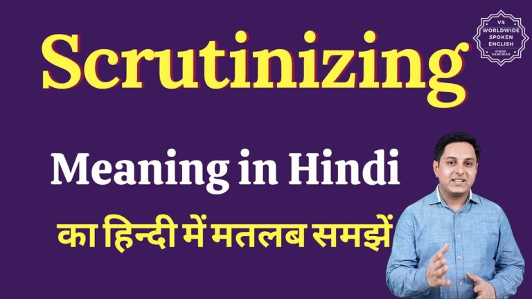 Unpacking the Meaning of Scrutiny